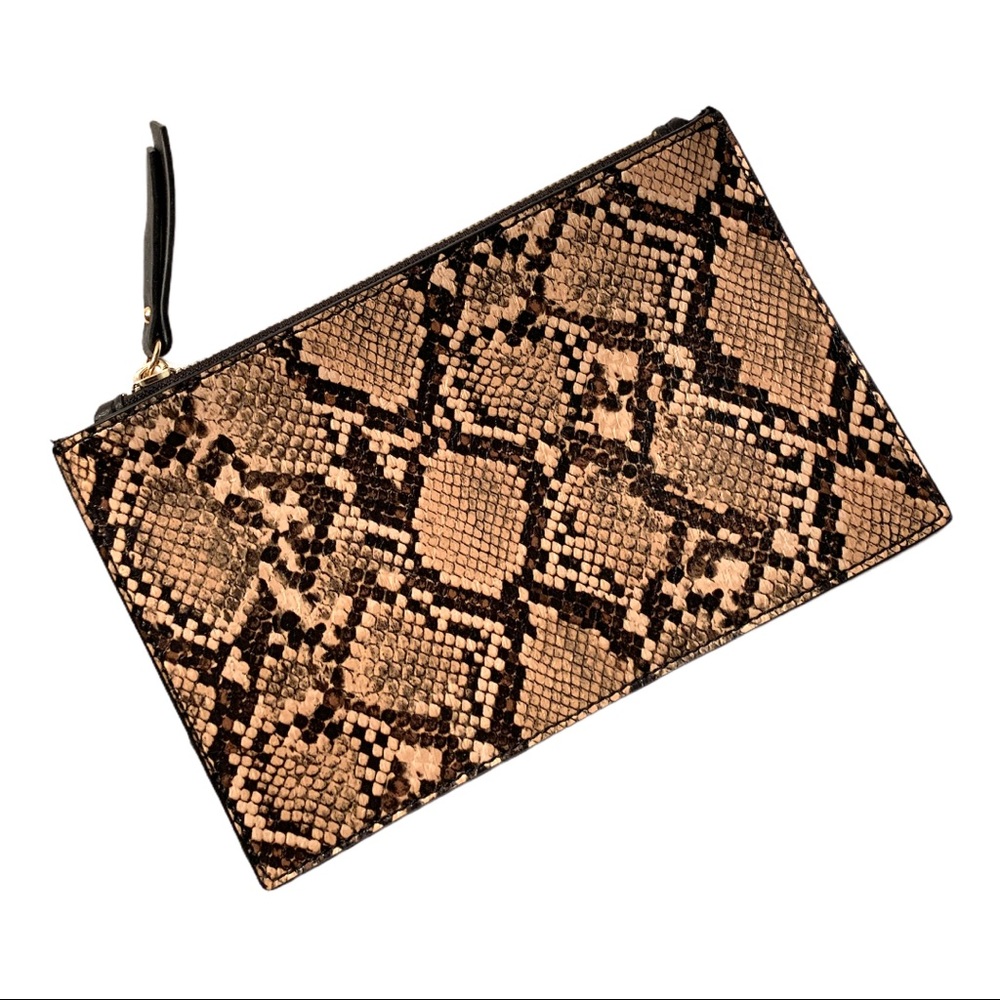 NEW Snakeskin Style Makeup, Coin & Catch All Bag Cosmetic Case